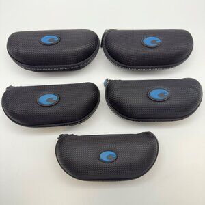 5 Costa Del Mar Black Blue Sunglasses Case ONLY Hard Shell Zipper